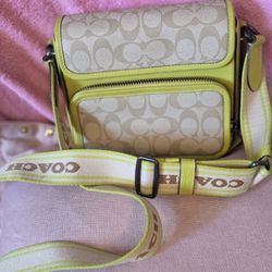Coach Crossbody Bag With Signature Pattern 