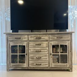 Farmhouse Solid Wood TV Console / Buffet – 62.5" Wide 