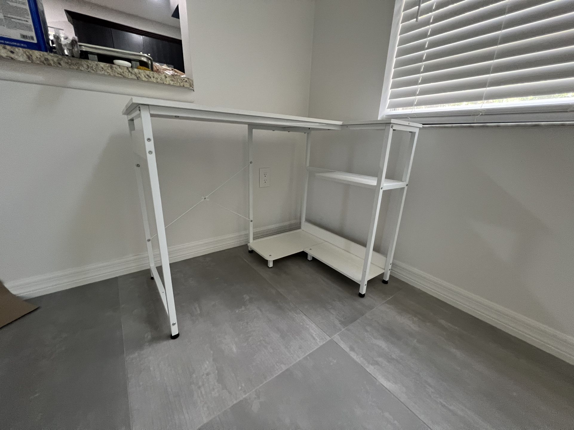 White Modern Computer Corner Desk