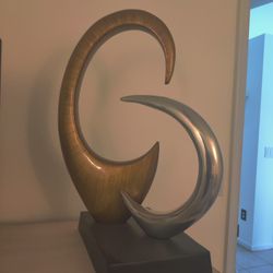 Modern Sculpture. Gold And Silver