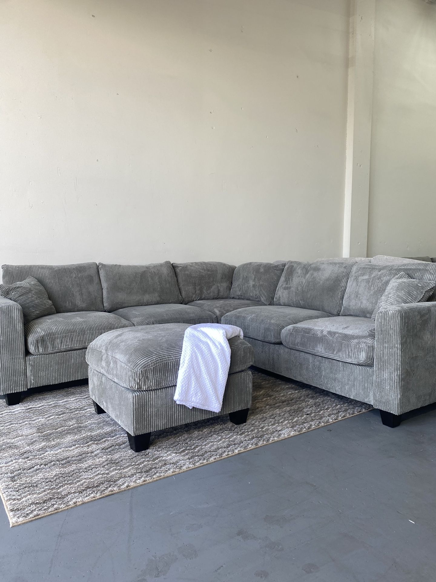 Cozy Corduroy Sectional Couch
