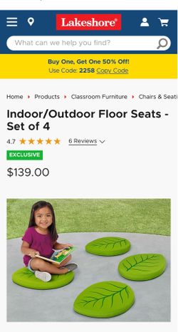 Lakeshore indoor outdoor cushion for children *Read Discription