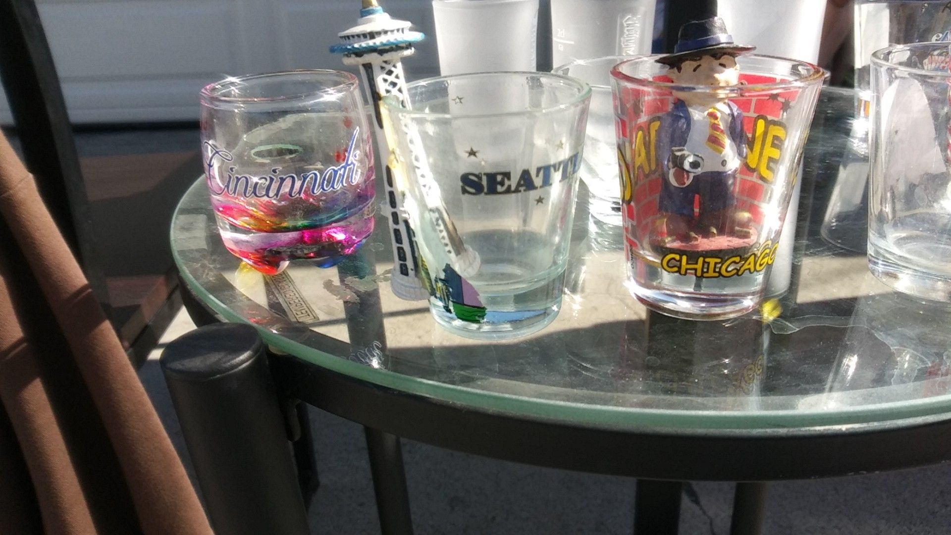 Shot glasses from different states