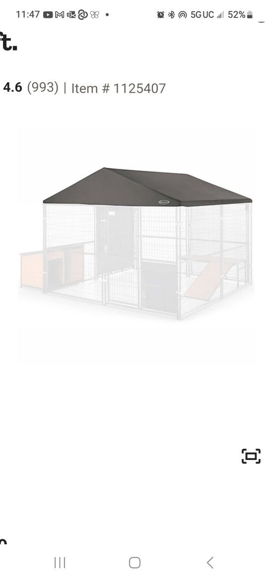 ROOF TOP for 5X10 Kennel