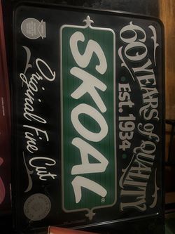 Skoal 60 Years of Quality Metal Sign
