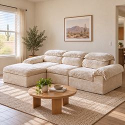 Brand New Boneless Modular Sectional Sofa with Ottoman