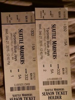 Seattle mariners tickets for sep 21st
