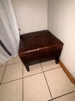 4 Faux leather Foot Rest Stools