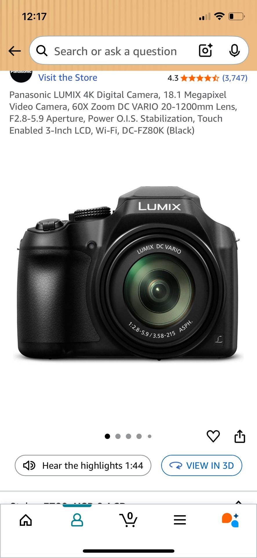 Panasonic LUMIX 4K Digital Camera, 18.1