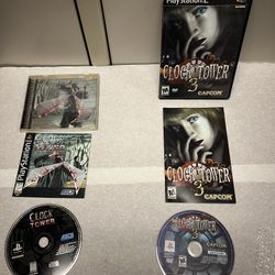 Clock Tower 1 3 PS1 PS2 PlayStation 1 2 CIB Tested Silent Hill Fatal Frame Siren
