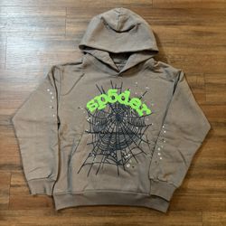 Sp5der OG Web Hoodie ‘Slate Grey’ Size Small