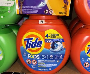 Tide Pods 76 count $19 each