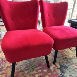 2 Red chairs