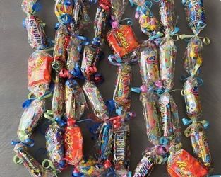 Graduation leis candy and chips