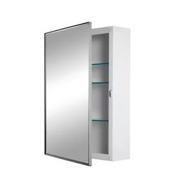 Jensen Styleline 18 in. x 24 in. x 5 in. Framed Recessed 3-Shelf Bathroom Medicine Cabinet in Stainless Steel