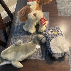 Lot Of 3 Dolphin Dog Stuffed Animals 