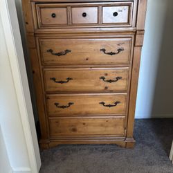 Solid Wood Tall Dresser 
