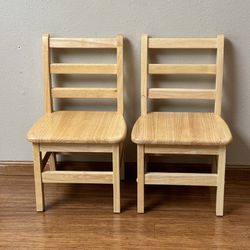 Heavy Solid Wood  Kids Chair Set (Seat Height 12”)