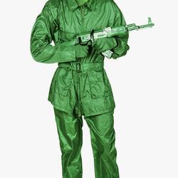 Green Toy Soldier Mens XL Costume 
