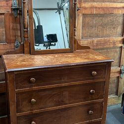 Vintage Dresser With Mirror
