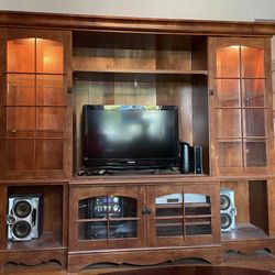 Entertainment Center And Display Shelves
