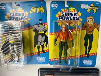 Batman and Aquaman figures $15 each