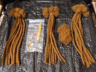 100% Human Hair Dreadlock Extensions 12in Color 30. 4 Packs of 30. 120 Dreadlocks