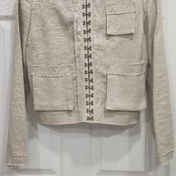 Y2K Ramie Cotton Jacket Size L