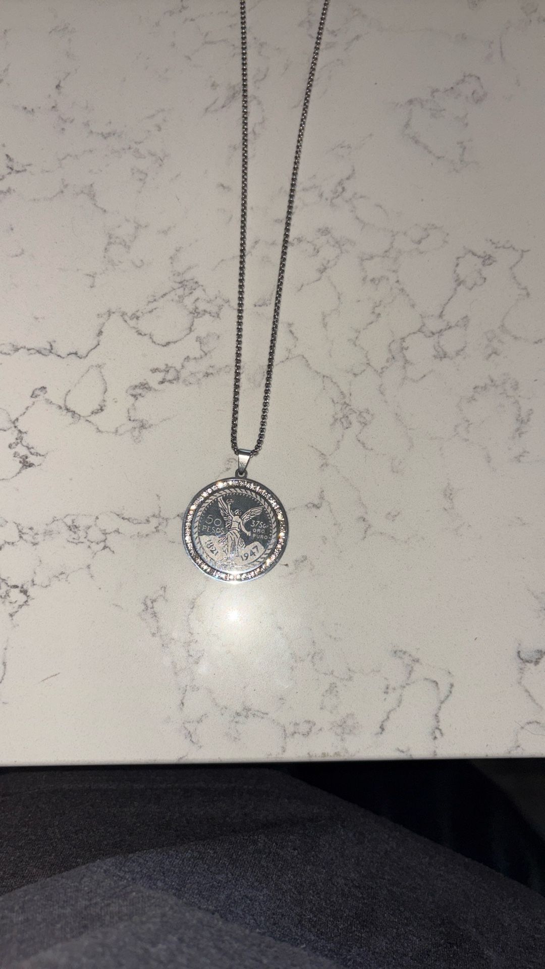 Silver 50 Peso Chain