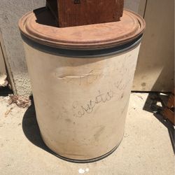 Large Heavy Duty Cardboard Barrel With Metal Lids 