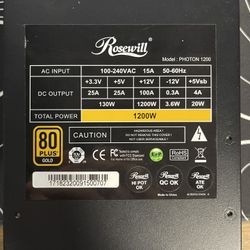 Rosewill Phantom 1200 Watt Power Supply