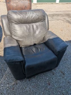 Leather Recliner Wide