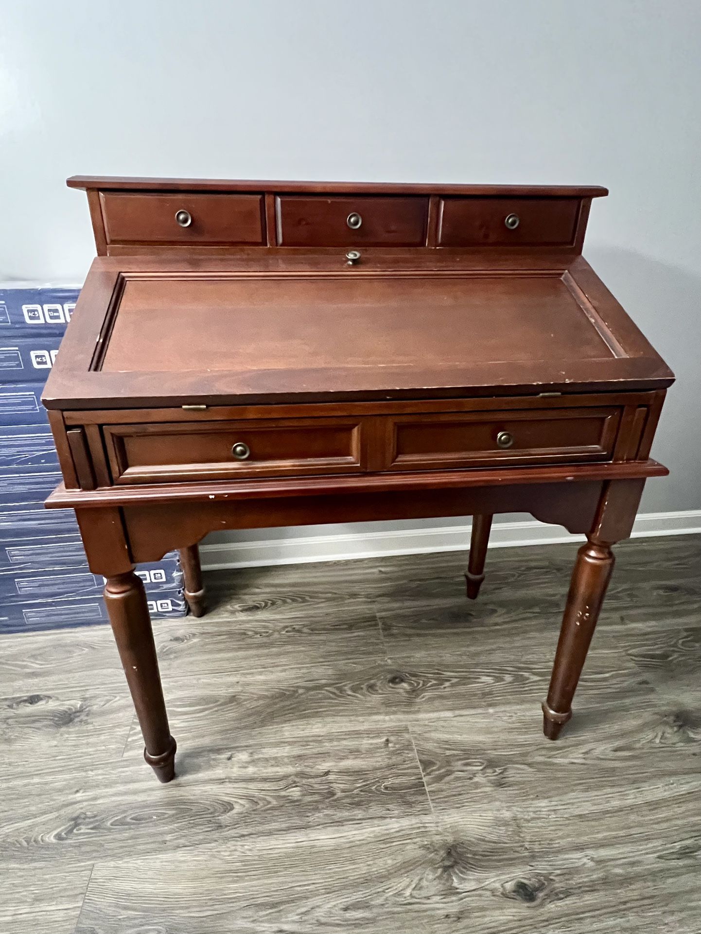36” Wide Fold Down Desk - Solid Wood