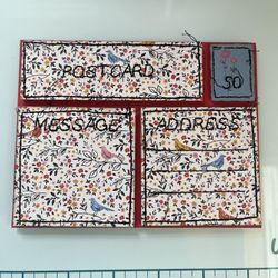 3D Machine Stitched Postcard 