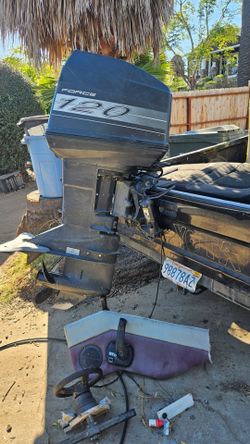 Mercury force 120hp motor with controlls