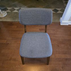 Grey Fabric Solid Back Side Chair