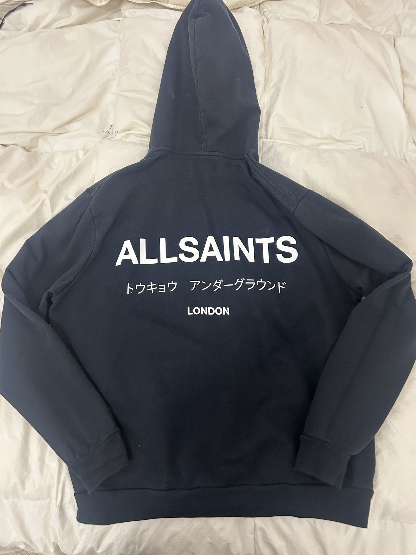 AllSaints Black Hoodie, Size Medium, Never Worn