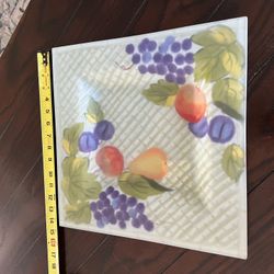 Crystal Fruit Basket SQUARE Dish For Special Occasions!