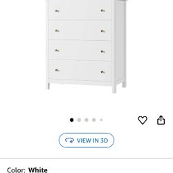 White Dresser 4 Drawers 
