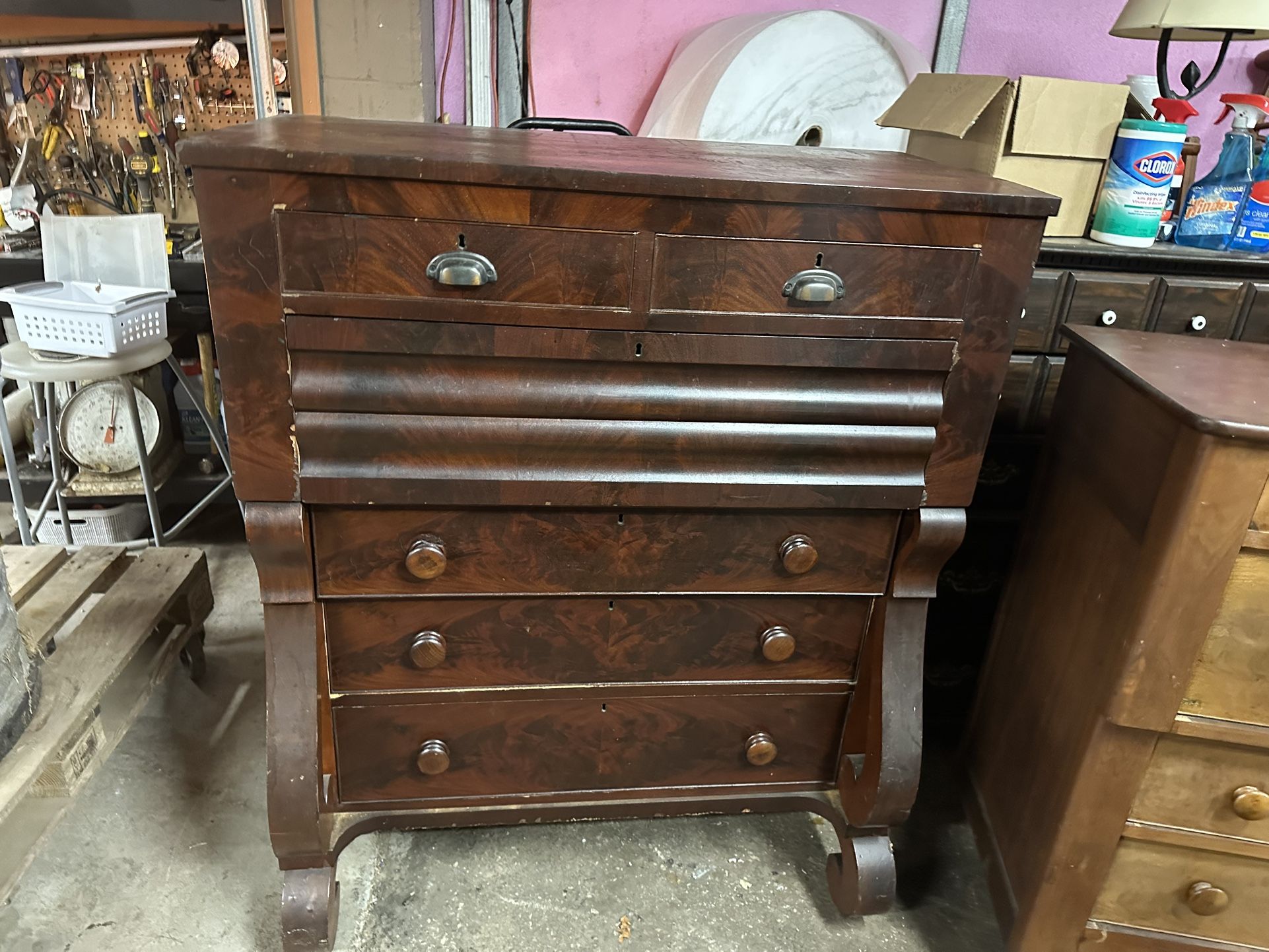 Antique Chest Of Drawers Tall Dresser