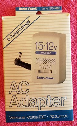 AC Adapter 1.5v to 12v 6 Adaptaplugs Adapters Radio Shack Read Below