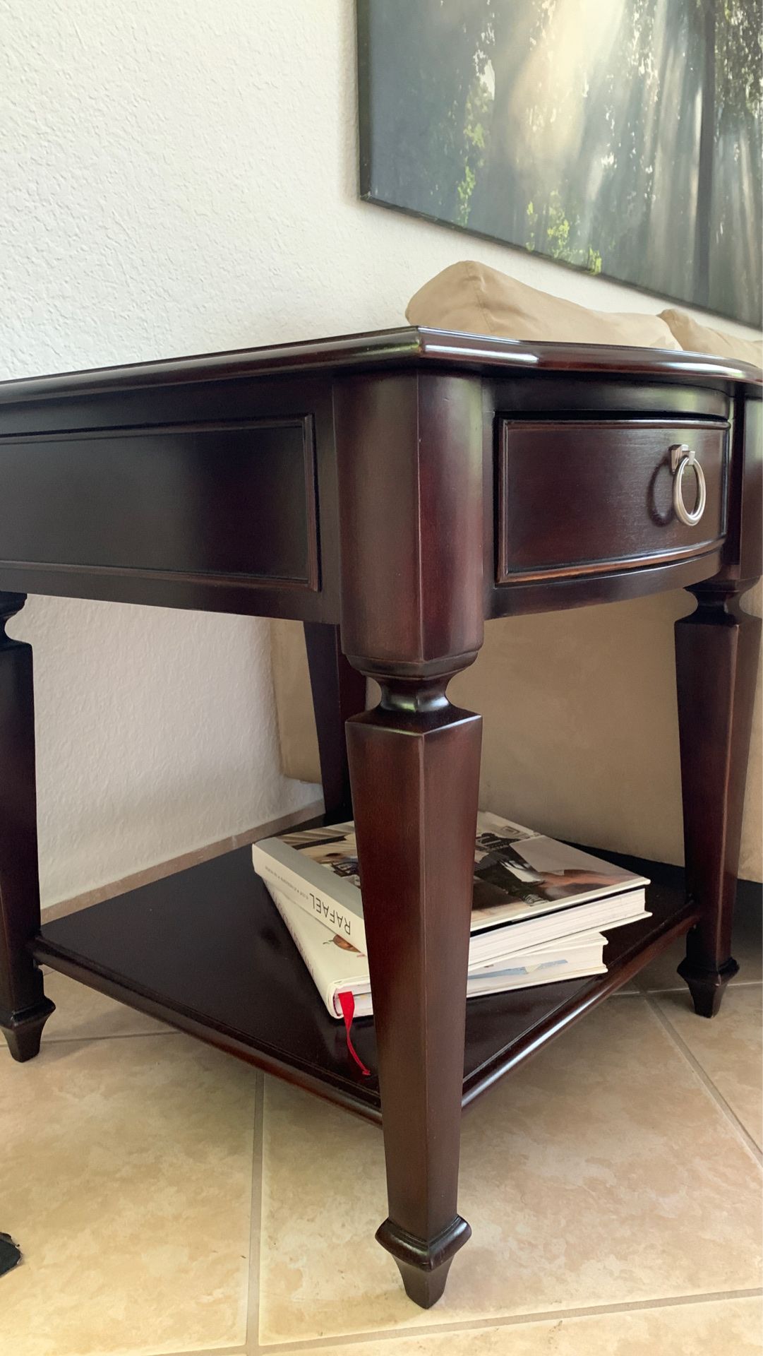 Dark Brown wooden side table
