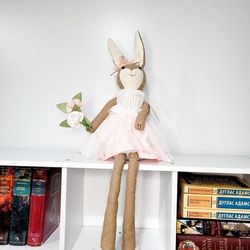 NEW Bunny Easter Toy for Girl with long legs in pink dress 

20 $