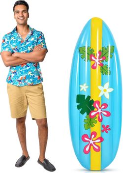 5 ft Inflatable Surf Board Pool Luau Parties Toy for Beach Floaties Adults/Kids