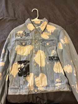 Pacsun Blue And white spotted Jean jacket