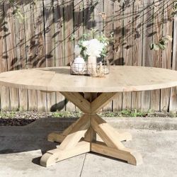 Custom Built Dining Table Solid wood Farmhouse Set Modern Rustic Bench Country Oval Round Counter Breakfast Height  Farm House 