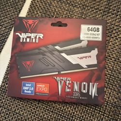 UNOPENED Patriot Memory Viper Venom DDR5-6000MHz RAM 64GB (2X32GB) CL30
