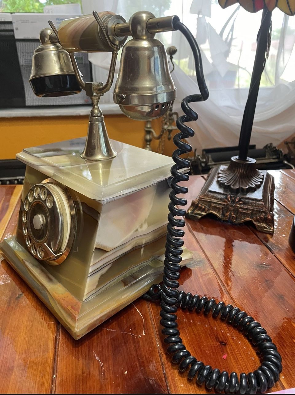 Vintage ONIX TELMAR 18K Gold Plated Onyx Rotary Antique Style Telephone  Italy. for Sale in Pembroke Pines, FL - OfferUp