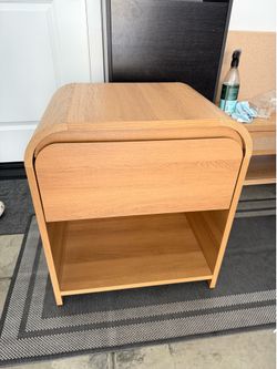 Curved modern nightstand