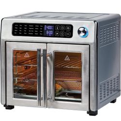 Emeril Lagasse 26 QT Extra Large Air Fryer, Convection Toaster Oven with French Doors, Stainless Steel